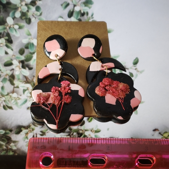 Handmade polymer clay earrings - Picture 2 of 8